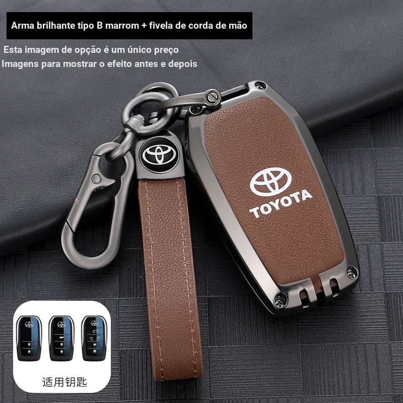 Capa para Chave de Carro Toyota para Hilux, Fortuner, Land Cruiser, Camry, Corolla, Corona, RAV4, Highland, RIEZ, Acessó