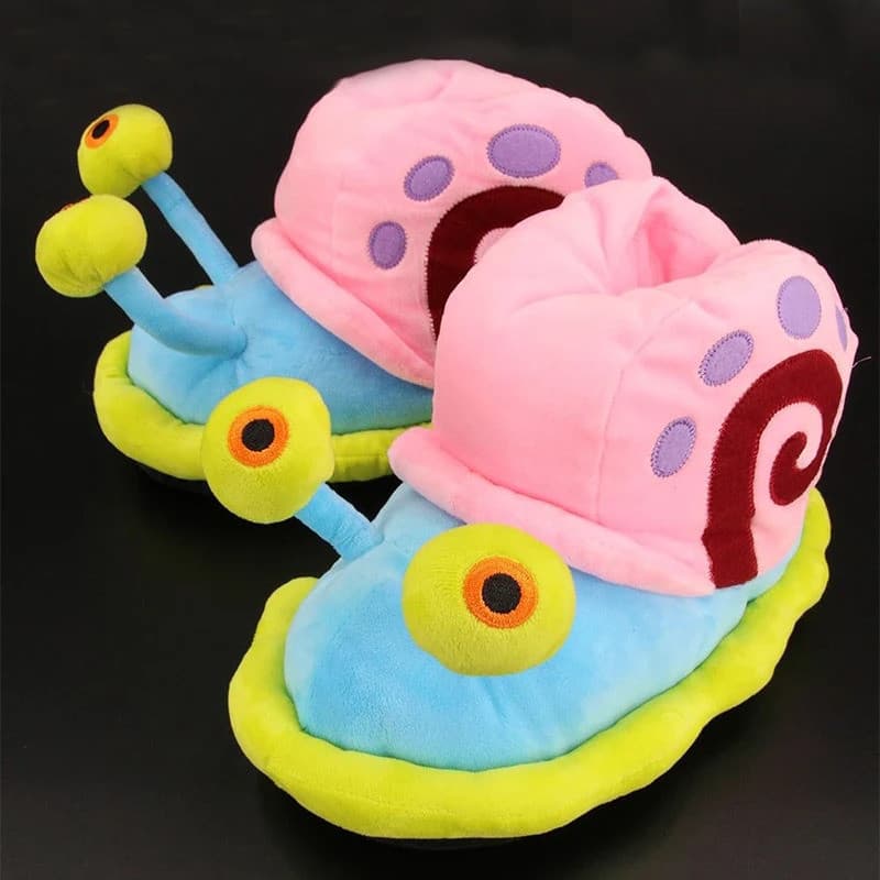 Chinelos Divertidos de Caracol para Homens e Mulheres, Calçados de Algodão Antiderrapantes para Uso Interno no Inverno 9