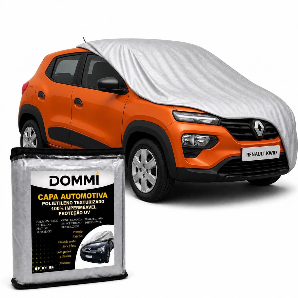 Capa Cobrir Carro Renault Kwid Com Forro Total Impermeável Proteção Sol Chuva Poeira Anti-UV