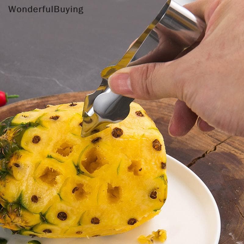 1 Pçs Prático Descascador De Olho De Pinho Removedor De Sementes De Aço Inoxidável Clipe De Corte Corer Útil Cozinha Fer