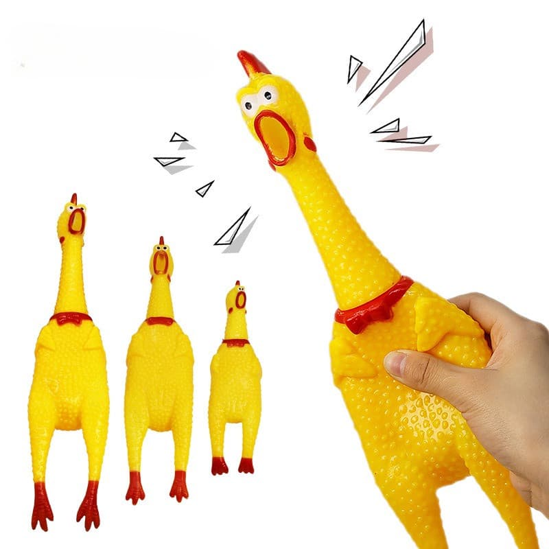 1PC Brinquedo De Frango Estridente , Descompressão Gritando Ventilação Engraçado Para Cães E Animais De Estimação