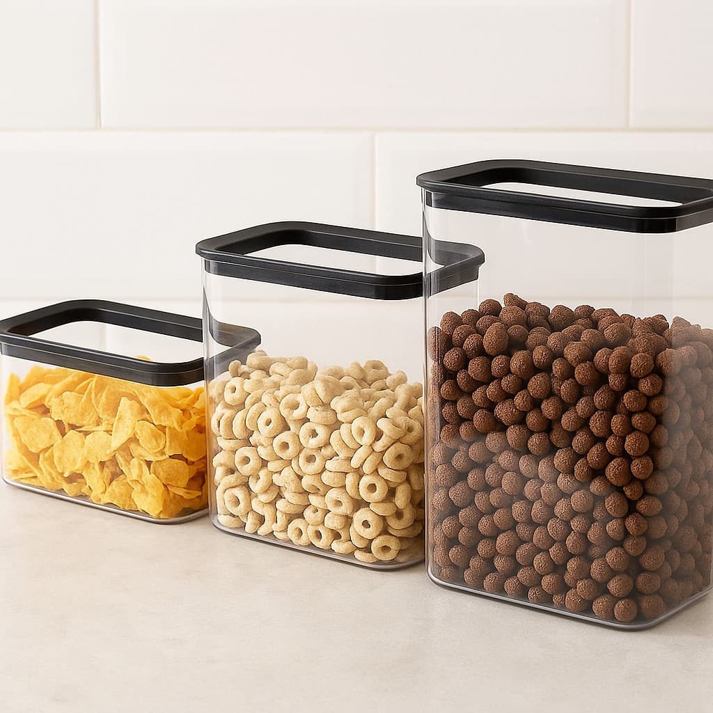 Kit 3 Potes Vasilhas Mantimento Conserva Alimento Guarda Armazena Recipiente Conjunto