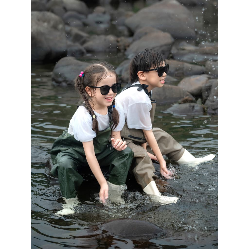 Crianças pegar mar macacão jogar água macacão areia terno jardim de infância wading calças de água wading terno mar
