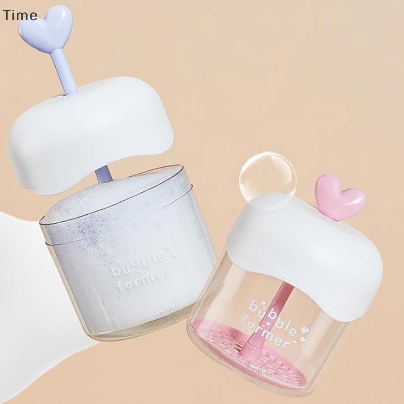 Tempo Portátil Rosto Limpador Chuveiro Banho Shampoo Gel Espuma Fabricante Bolha Imprensa Dispositivo Limpeza Copo Compõ