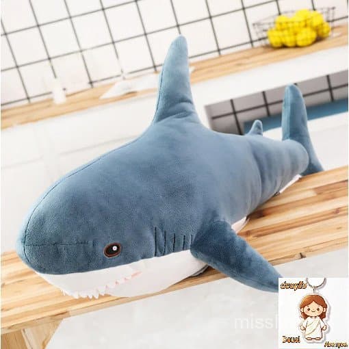 Tubarão de Pelúcia 70 cm / 50 cm / 40 cm Travesseiro Gigante Almofada Fofo Longo Dorminhoco Dormir Mordida Morder Dentes