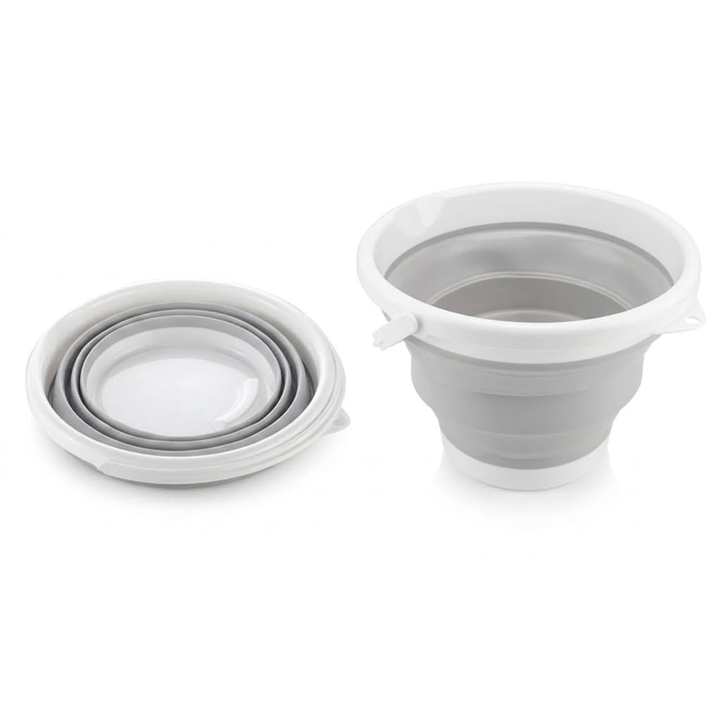 Balde Retrátil Silicone Redondo 3 L Alça Dobrável 16x21cm