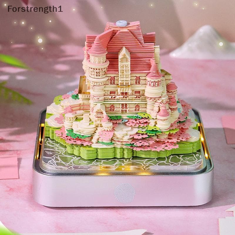 Forforce1 Calendário De Peça De Tempo 2026 Mesa Com Luz LED Destacável 3D Escultura Em Papel Arte Bloco De Notas Present