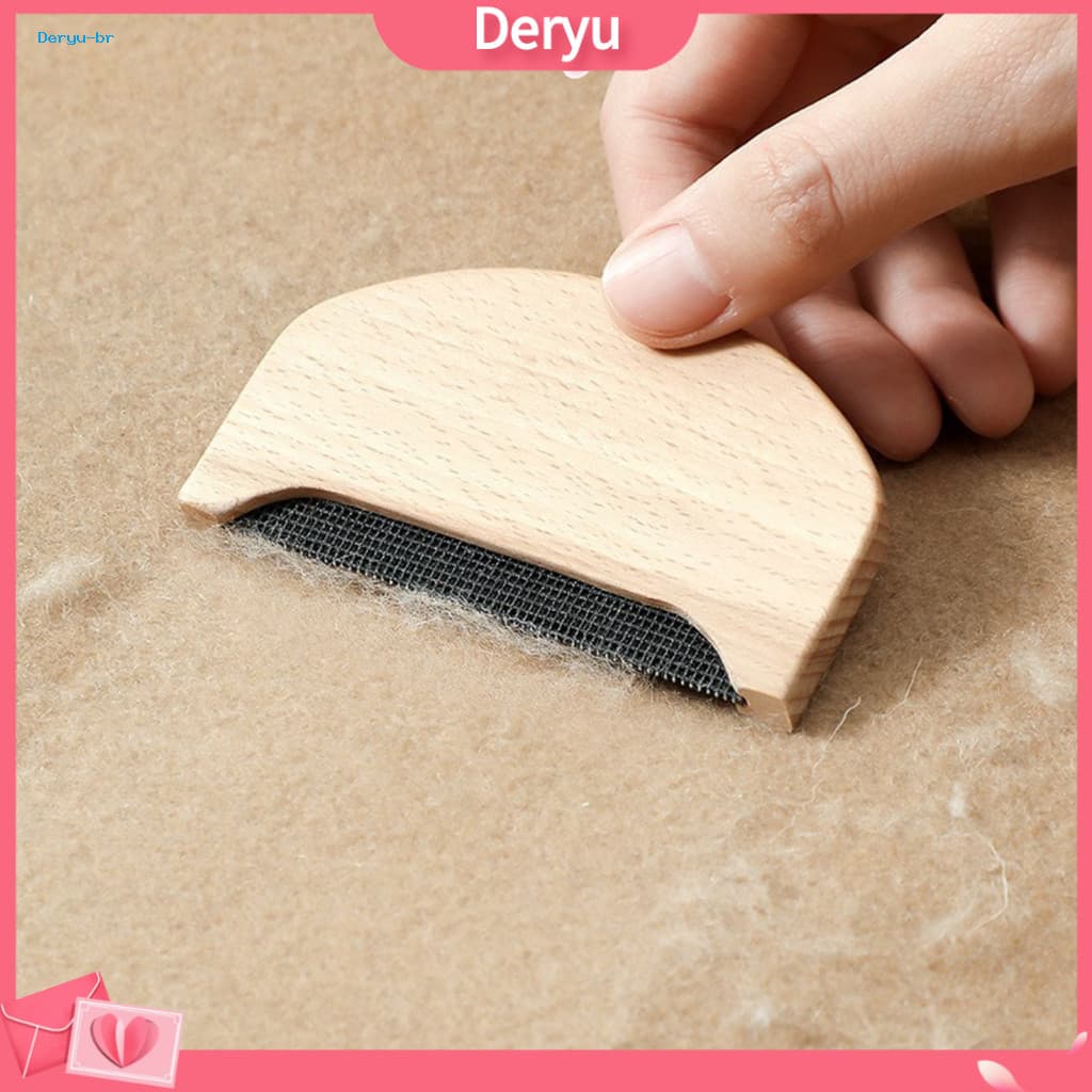 Garment Care Accessory Fabric Lint Remover Portable Wooden Wool Cashmere Sweater Comb Pilling Brush for Knits Scarves Co