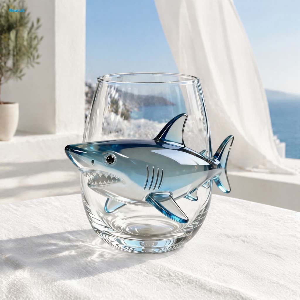 { Newcat } Decoração De Cozinha Para Casa De Praia , Copo De Vidro Náutico Decorativo , Borossilicato Artesanal Jantar E