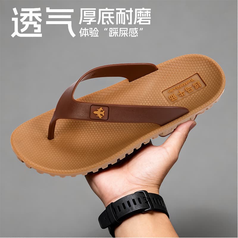 Chinelos masculinos de borracha do Vietnã engrossado sola de tendão de carne sapatos de praia antiderrapante resistente
