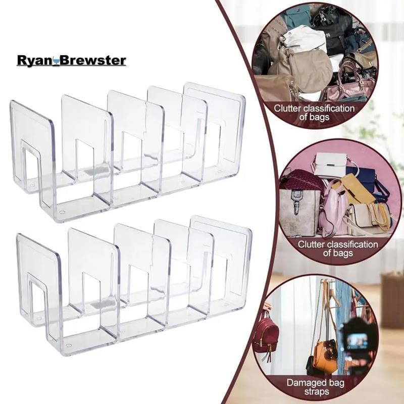 [Preferência R] Organizador De Bolsa Para Armário , Acrílico Transparente , Divisor , De Mão , Suporte De Rack Carteiras