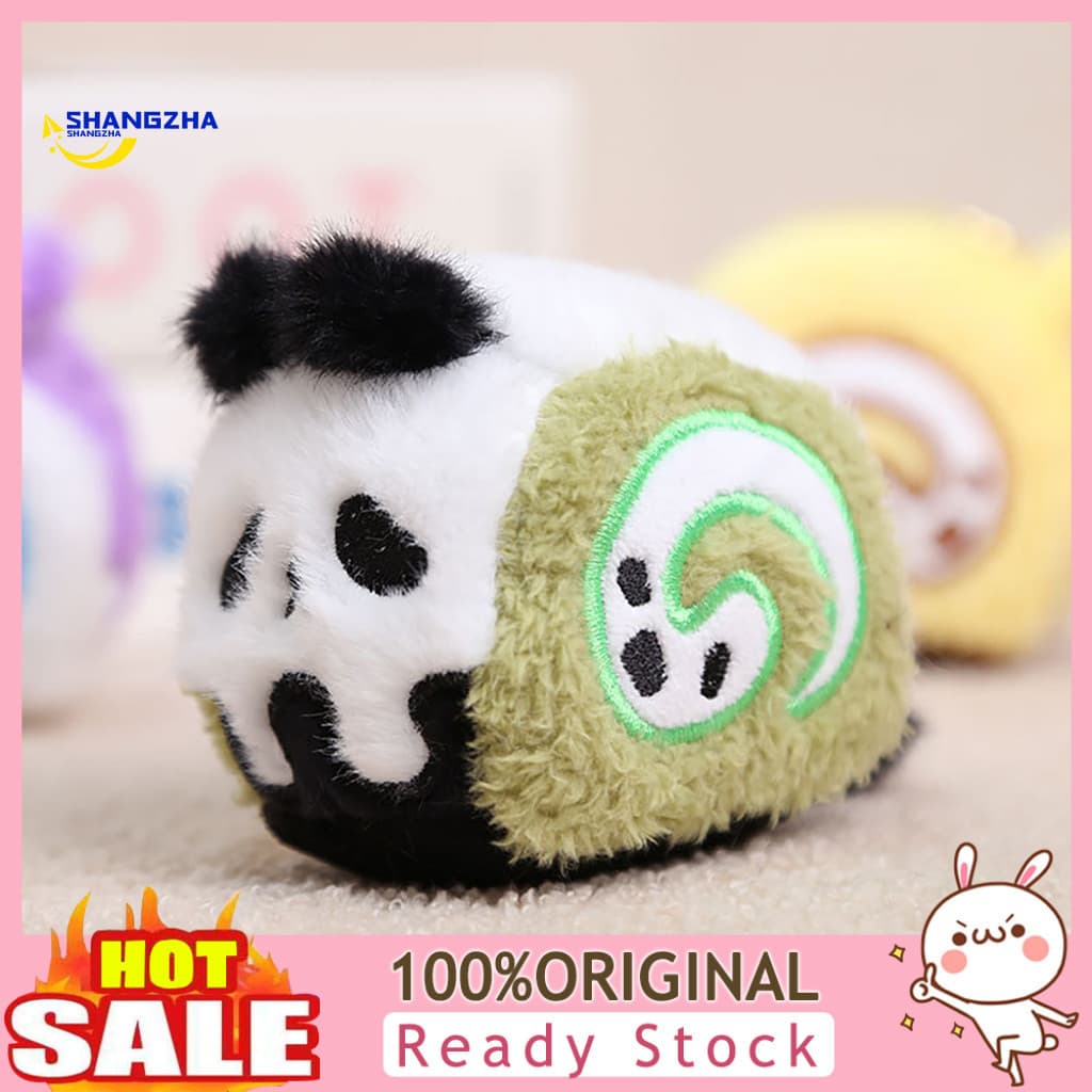 Dessert Plush Toy Mini Cake Pendant Keychain – Cute Stuffed Tiger Chocolate Rabbit Strawberry Fox Cat Roll Bag Charm w