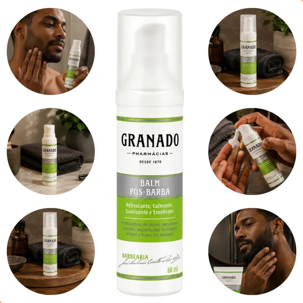 Balm Pós Barba Granado Barbearia 60ml Calmante Hidratante Refrescante