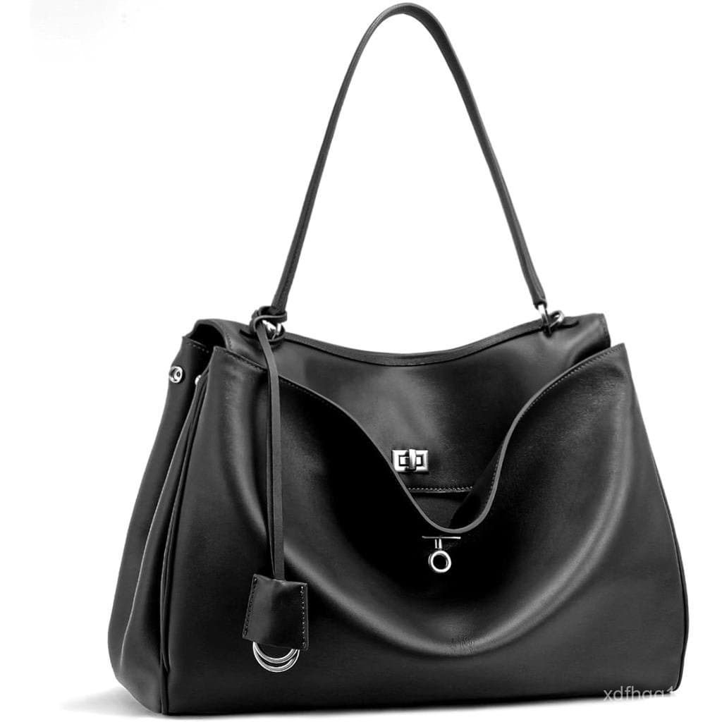 Bolsa Tote de Couro Genuíno hedexe para Mulheres: Bolsa de Ombro Fashion, Bolsa Transversal de Couro Macio - Bolsa de Mã