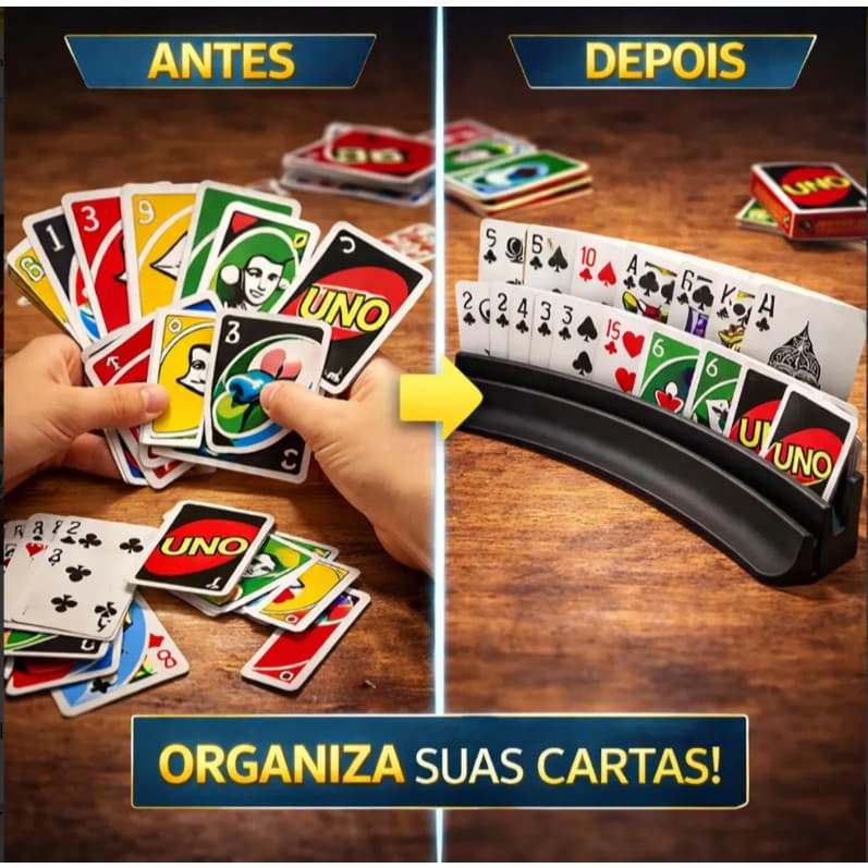 Suporte para Cartas UNO Apoio Baralho– Organizador de Cartas para Crianças, e Jogos de Mesa