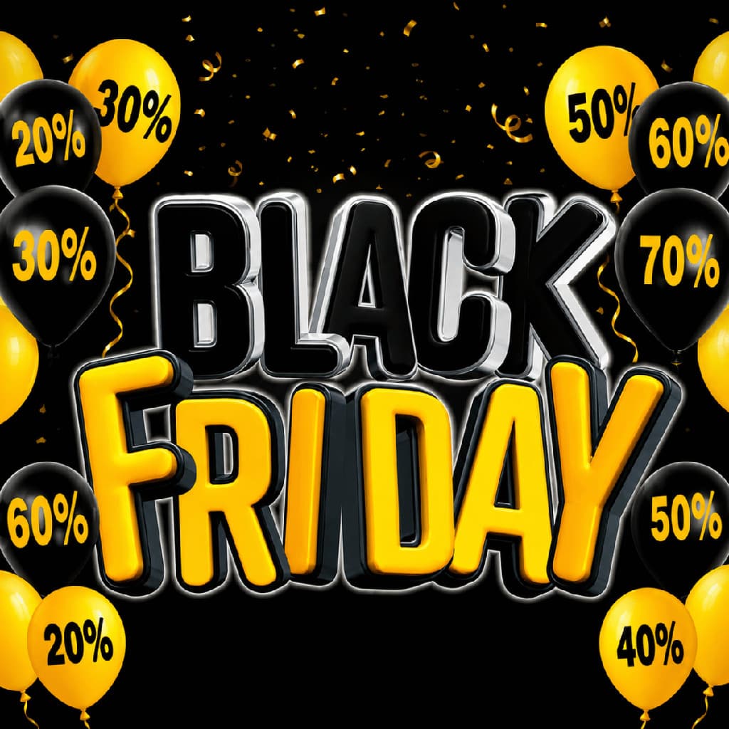Painel TNT Decorativo Lojas Black Friday 1,40x1,03m