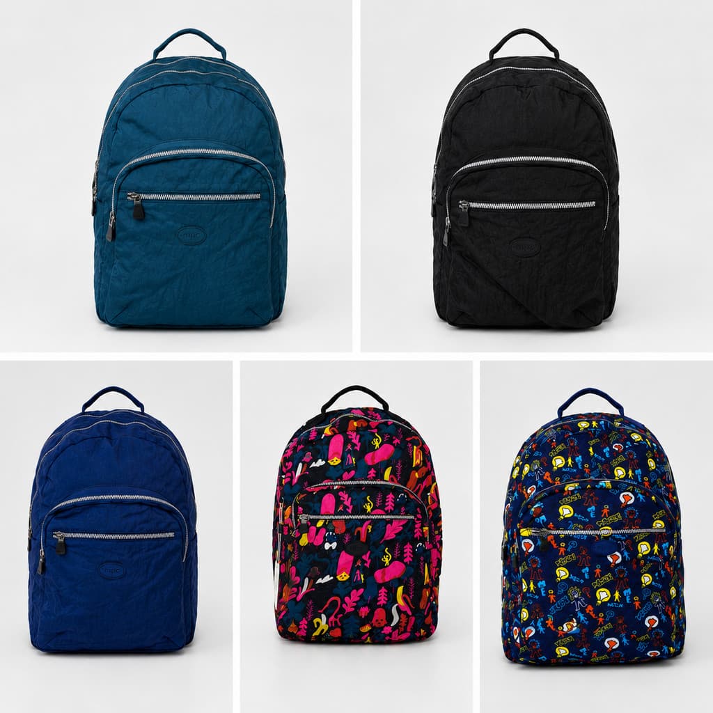Mochila Feminina Laptop Impermeável Nylon Compacta Trabalho Passeio Escolar NRPO