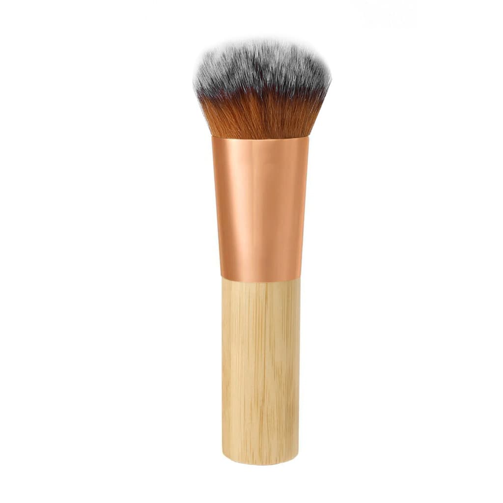 Pincel de Maquiagem com Cabo de Bambu Grande, Pincel para Pó Solto, Blush e Corretivo, Cerdas Macias Ferramenta de Belez