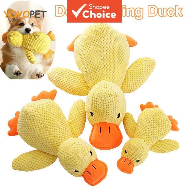 Brinquedo para Cães QuackChew Patinho – Design de Escova de Dentes para Saúde Bucal, Interativo e Estalante