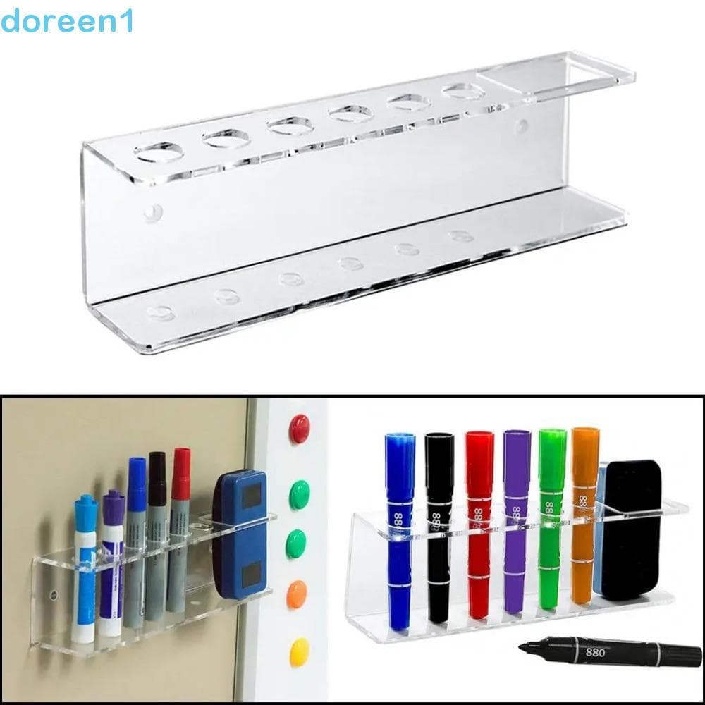 Marcador De Quadro Branco E Suporte De Borracha , Canetas Marcadoras Domésticas De 6 Slots Caneta Furos Montado Na Pared