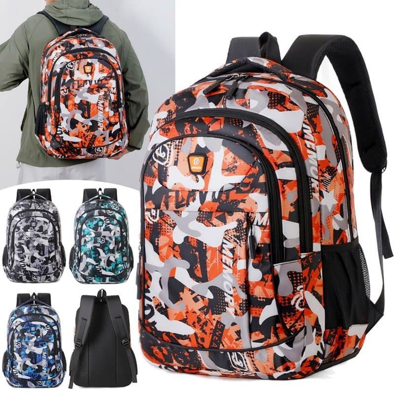 Mochila Masculina de 15,6 Polegadas à Prova d'Água em Tecido Oxford, Mochila Escolar para Meninos, Mochilas de Viagem Mo
