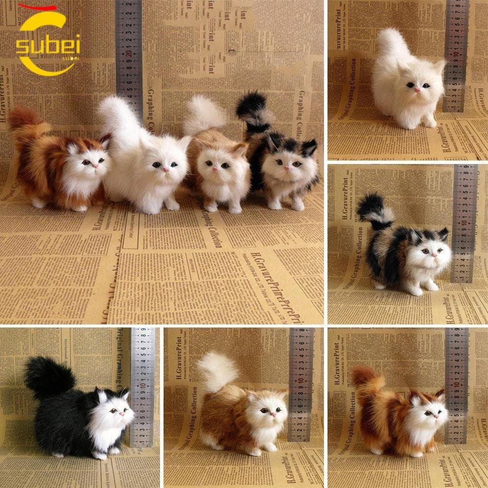 Brinquedo De Ornamento Fofo De Pele Sintética De Gato De Pelúcia SUBEI