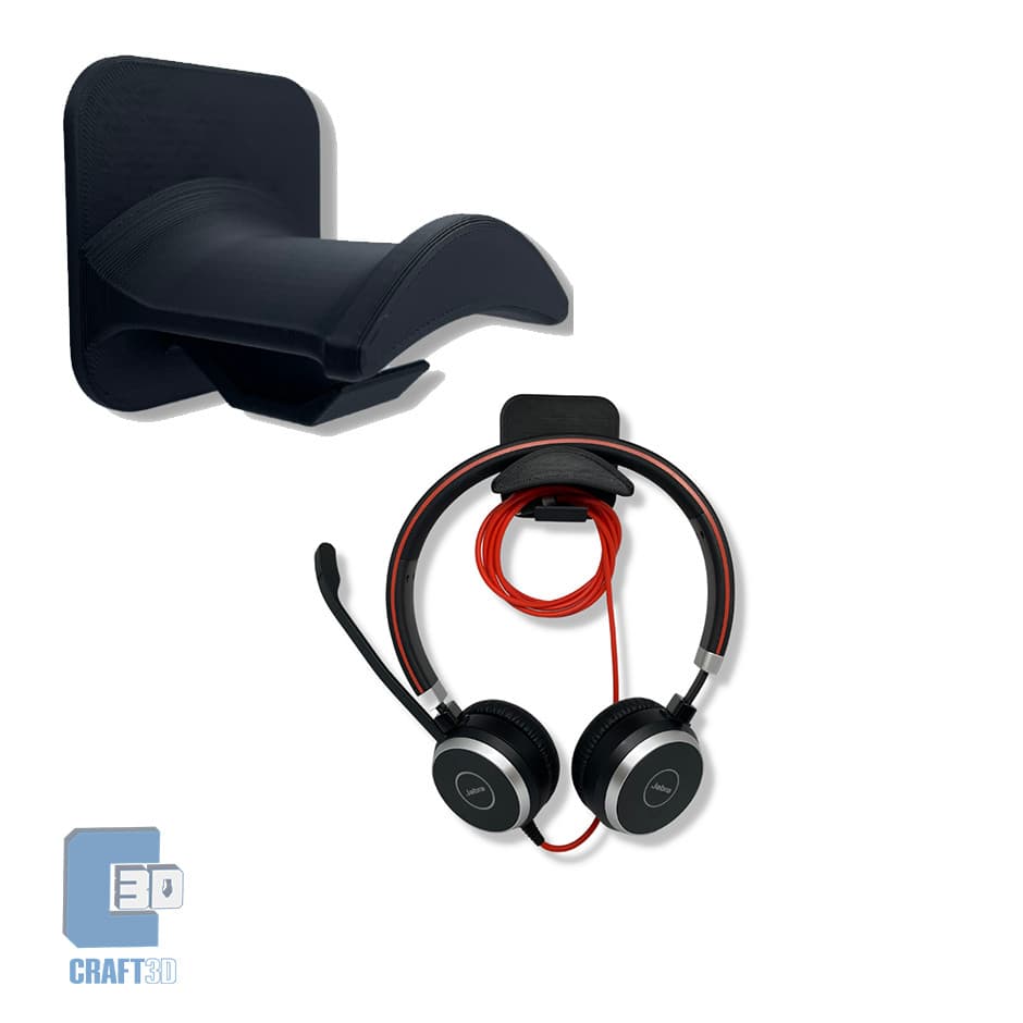 Suporte De Parede Fone Headset Headphone Com Gancho Para Cabo