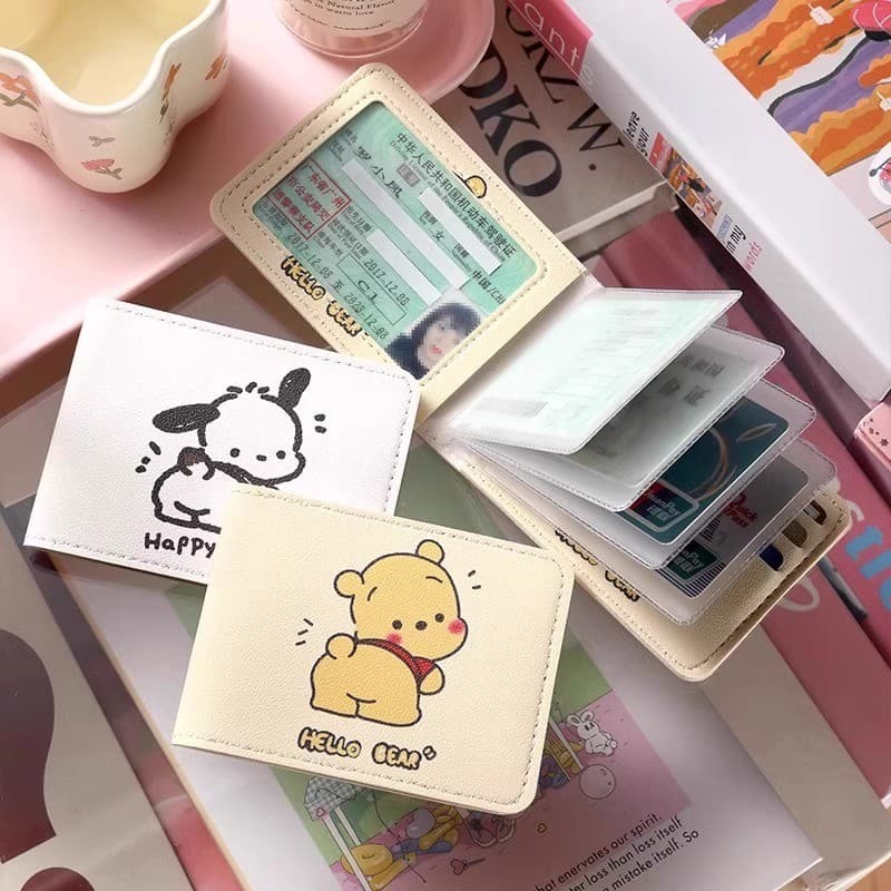 Titular do cartão bolsa de moedas integrado titular do cartão feminino saco de moedas Ultra-fino Mini carteira dois-em-u