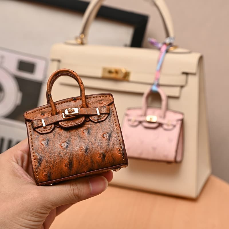 Mini bolsa, bolsa pequena com pingente, bolsa criativa e fofa, bolsa de ombro com pingente, chaveiro, pingente de bolsa