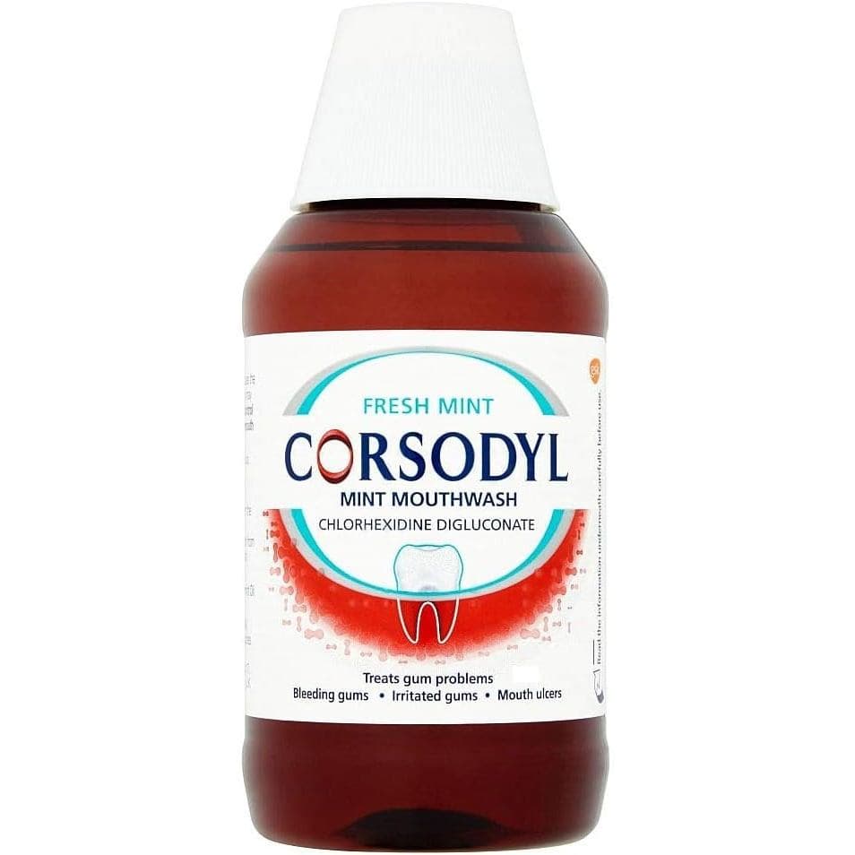 Corsodyl Enxaguante Bucal de Menta 2 Frascos de 600ml