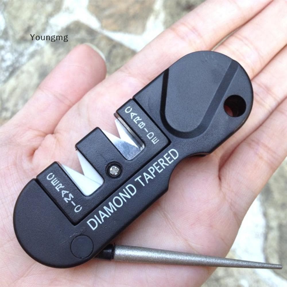 [Youngmg] Apontador Ferramenta De Diamante Equipamento De Acampamento Fazer Afiado Cerâmica Afiar Gancho De Peixe Poeta