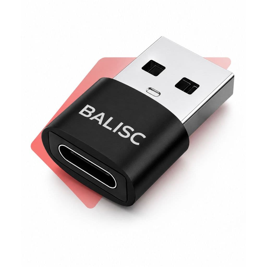 Adaptador USB-C para USB-A 30W Carregamento Turbo Conversor Tipo C para USB3.0 OTG Compatível com Celular Notebook BALIS