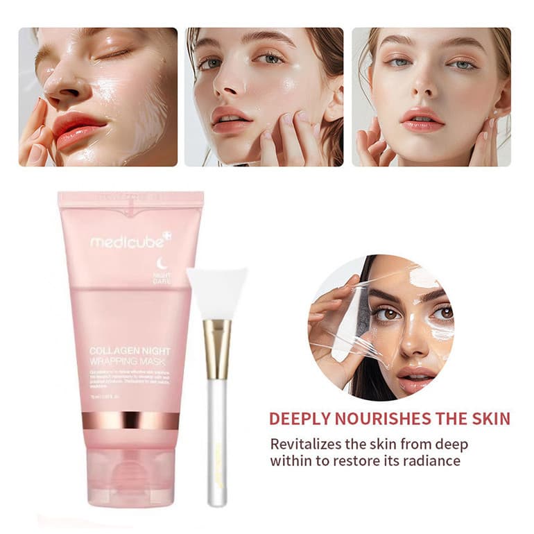 Medicube Colágeno Máscara de Dormir Máscara Noturna Peeling Hidratante Máscara Peeling