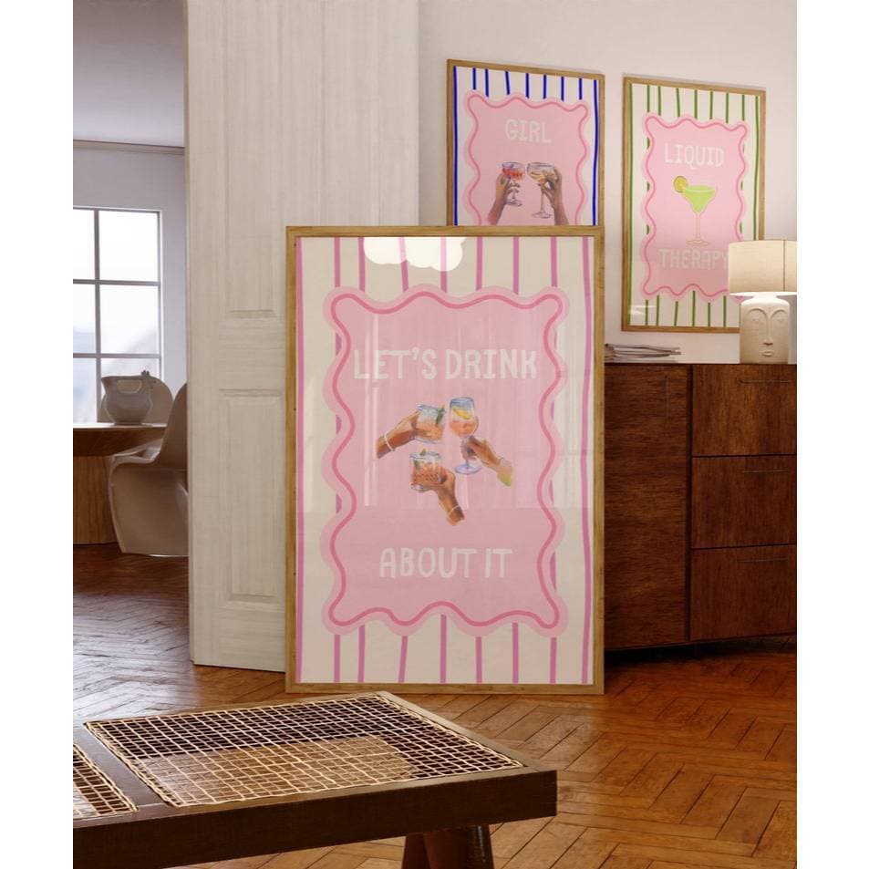 Quadro Decorativo Frase Vamos Beber