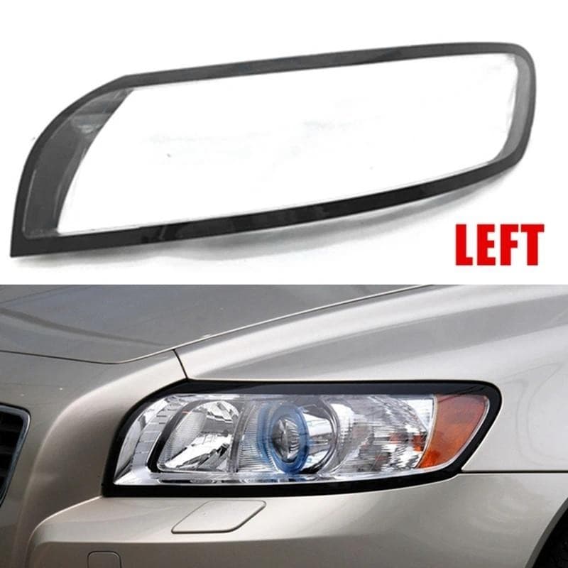 Abajur Transparente Sombra Farol Escudo Capa Lente Para Volvo S40 S40L 07-12 Rightauto Peças Decoração Do Carro