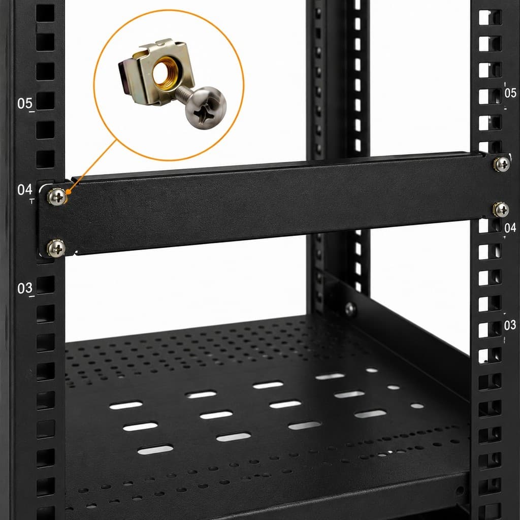 Tampa Cega 1u Preto Para Rack Mini Rack 19 KIT 5 10 e 20 Unidades