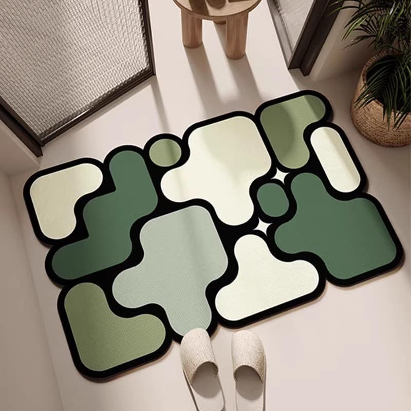 Tapete de chão para banheiro, tapete absorvente de diatomita para o vaso sanitário, tapete para a entrada do banheiro, t