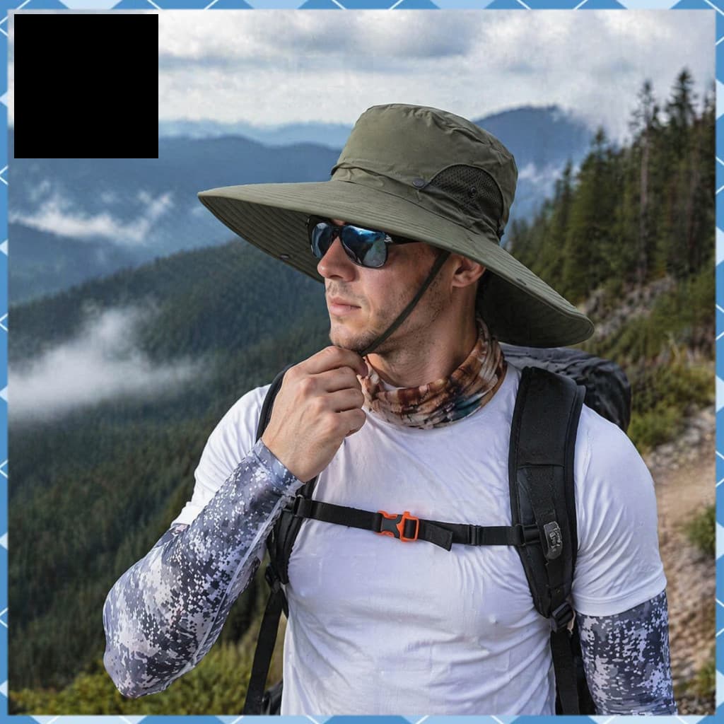 Unisex Breathable Wide Brim Sun Hat for Men Women – Uv Protection Fishing Cap Lightweight Outdoor for Camping Hiking B