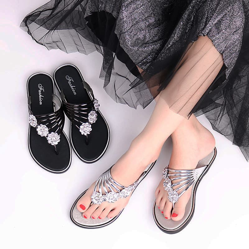 Comércio exterior senhoras flip-Flops sandálias de verão nova sola plana leve ao ar livre Wear Casual flip-F