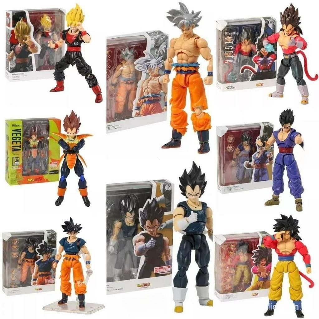 Figuras Articuladas de Dragon Ball Super + Acessórios Vários Personagens de Anime Figura de Ação CPW2 0841