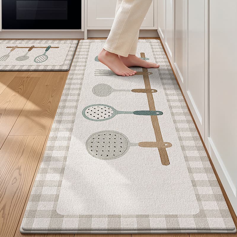 [Novos produtos] Tapetes de cozinha absorvem óleo de água absorvem tapete fácil de cuidar doméstico sem enxágue tapete l
