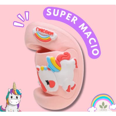 Chinelo Menina Nuvem infantil Unicórnio Sandalia Confortavel Nuvem