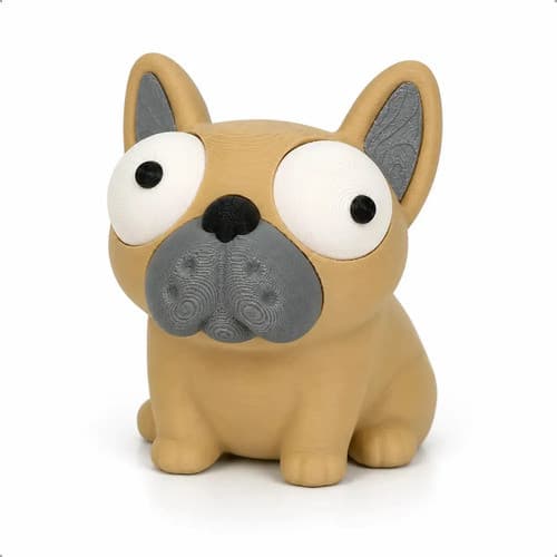 Cachorrinho Olhos Móveis Bulldog Francês Decorativo