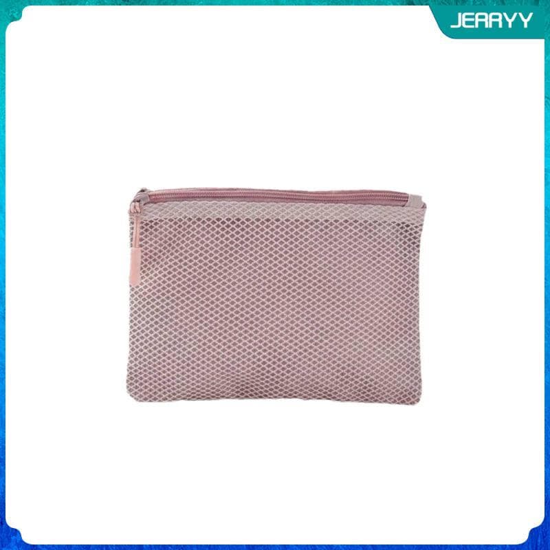 [Wishshopeljj] Bolsa De Armazenamento Multifuncional De Poliéster , Organizador De Cosméticos De Malha Com Zíper Duplo ,