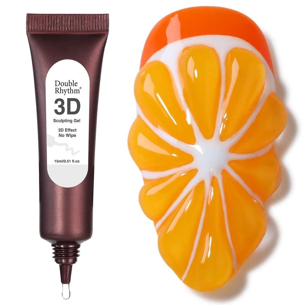 Double Rhythm 0,5 Oz Gel para Unhas 3D, Gel para Escultura de Unhas, Esmalte em Gel Sem Resíduos para Designs de Unhas,