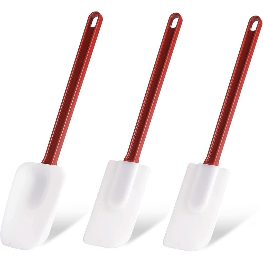 3 Espátulas de Silicone Resistentes ao Calor de Grau Comercial, Espátulas de Borracha de 9,5 Polegadas para Confeitaria,