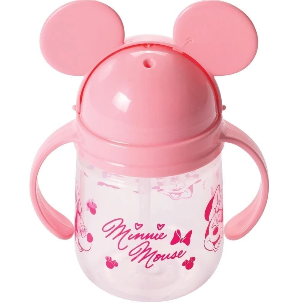 Plasútil Caneca Copo Treinamento Transição com Canudo Automático Minnie 350ml