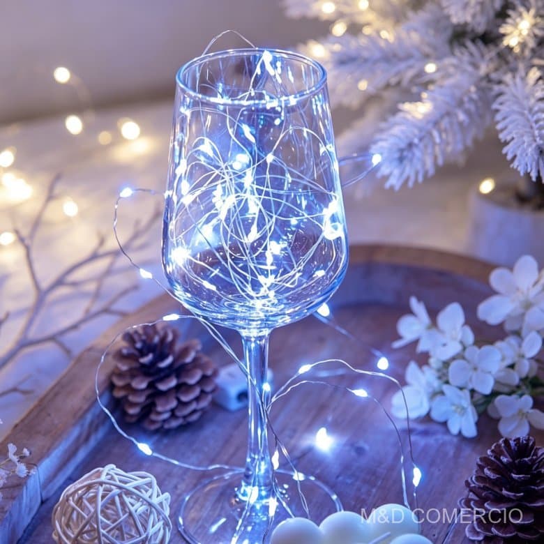 7/8/9 Pcs Luz A Bateria Branca Decorativa Versatil E Confortável Acende Rapidamente Confiável E Energeticamente Eficient