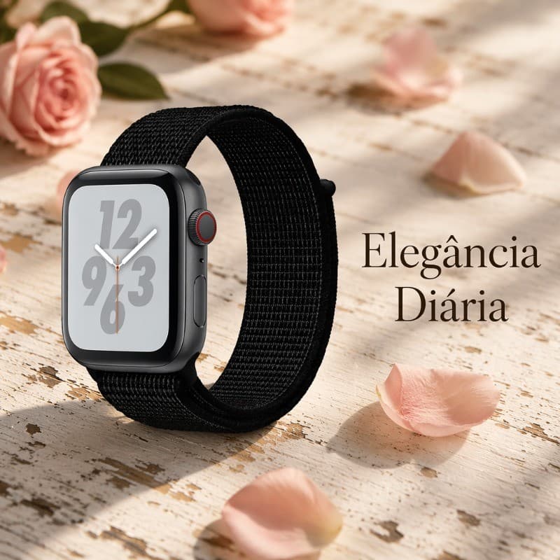 Pulseira Esportiva Nylon Loop Respirável para Apple Watch