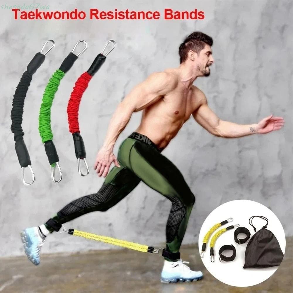 Cinto De Treinamento SHENGDA Taekwondo , Faixas De Resistência Elásticas De 20LB-80LB , Faixa Elástica Espessa Preta